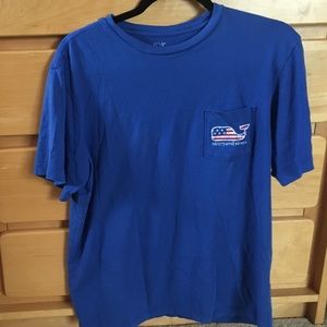 Vineyard Vines blue unisex America t shirt